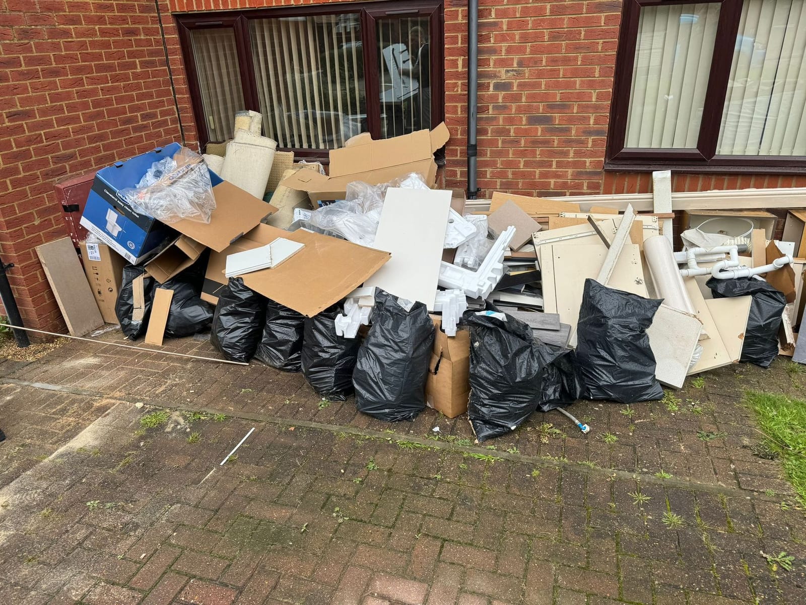 Household waste clearance before clearance